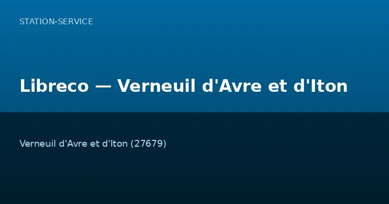 Libreco — Verneuil d'Avre et d'Iton