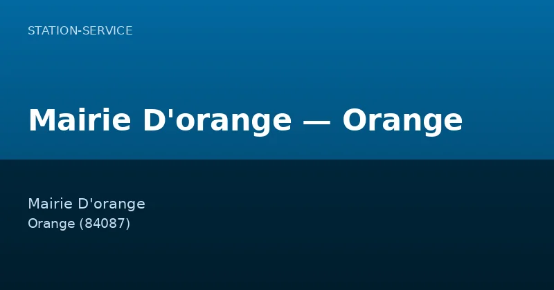 Mairie D'orange — Orange