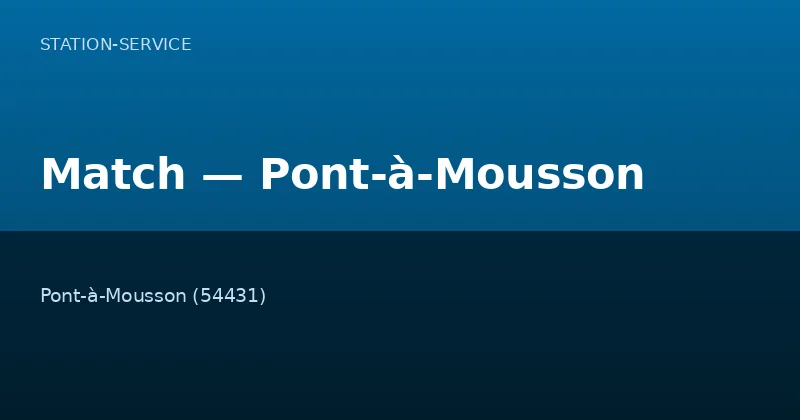 Match — Pont-à-Mousson