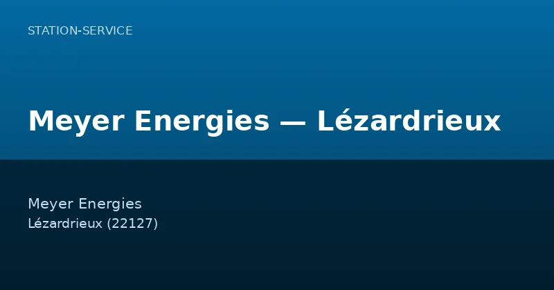 Meyer Energies — Lézardrieux