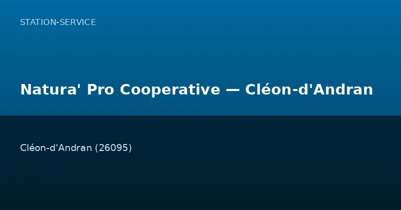Natura' Pro Cooperative — Cléon-d'Andran