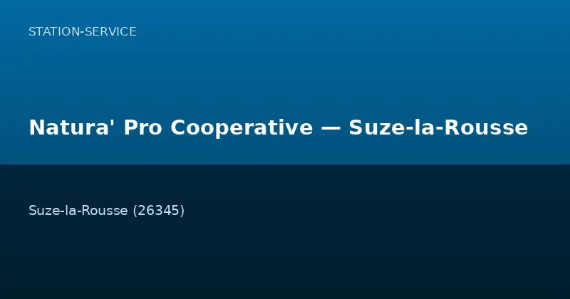 Natura' Pro Cooperative — Suze-la-Rousse