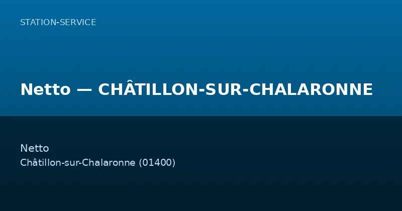 Netto — CHÂTILLON-SUR-CHALARONNE