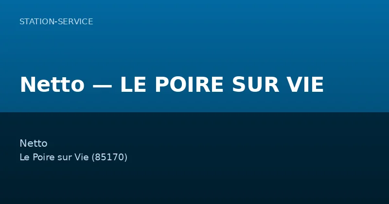 Netto — LE POIRE SUR VIE