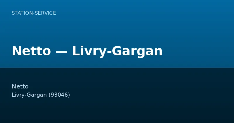 Netto — Livry-Gargan