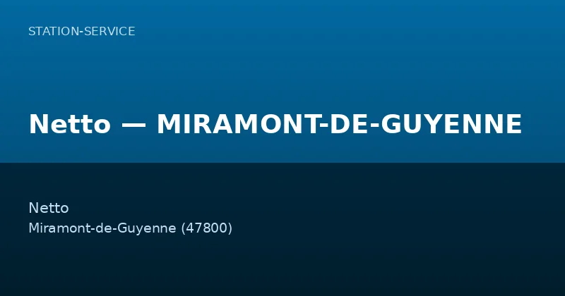 Netto — MIRAMONT-DE-GUYENNE