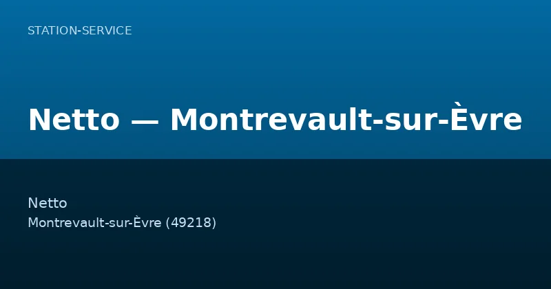 Netto — Montrevault-sur-Èvre