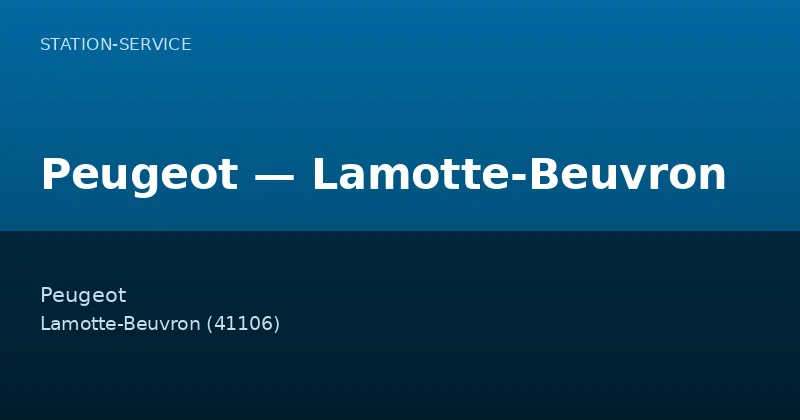 Peugeot — Lamotte-Beuvron