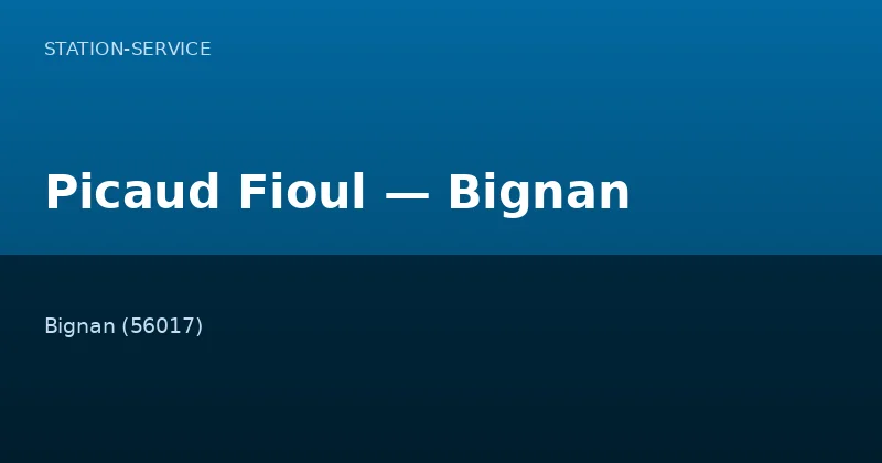 Picaud Fioul — Bignan