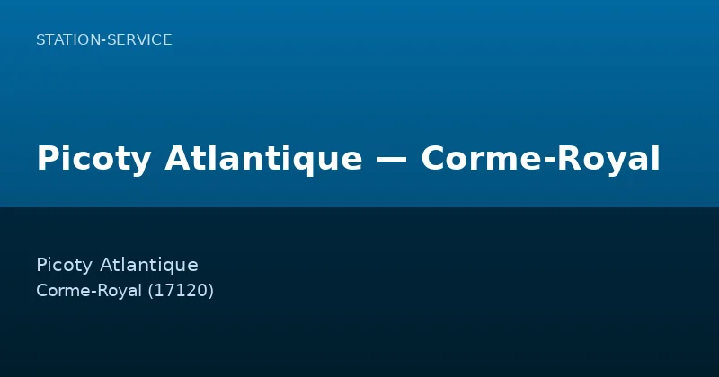 Picoty Atlantique — Corme-Royal