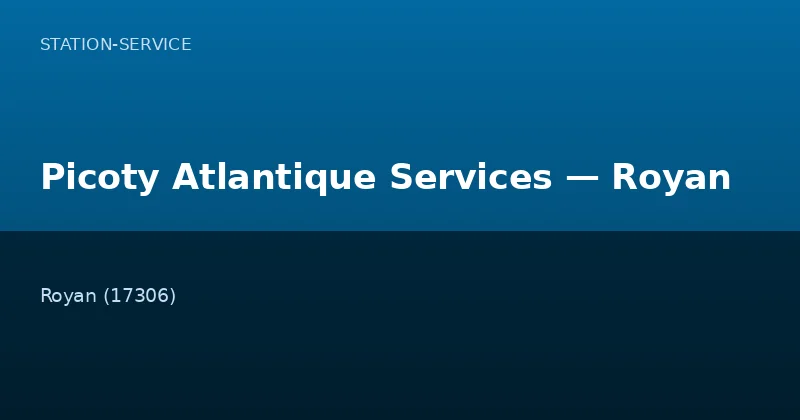 Picoty Atlantique Services — Royan
