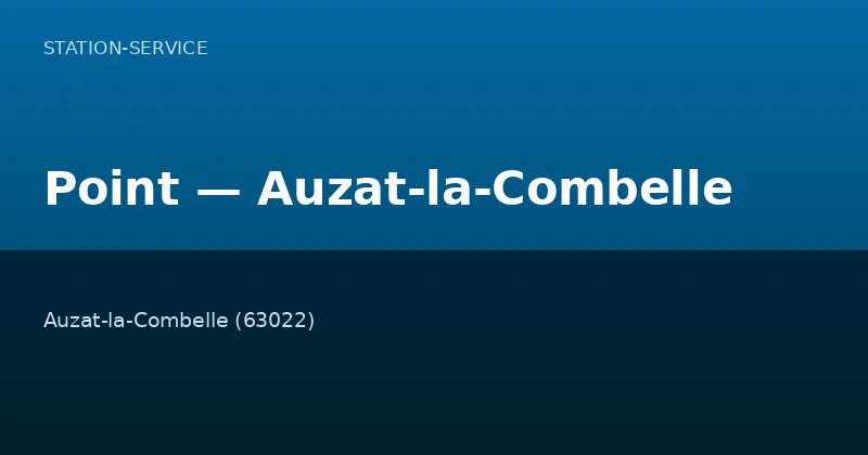 Point — Auzat-la-Combelle