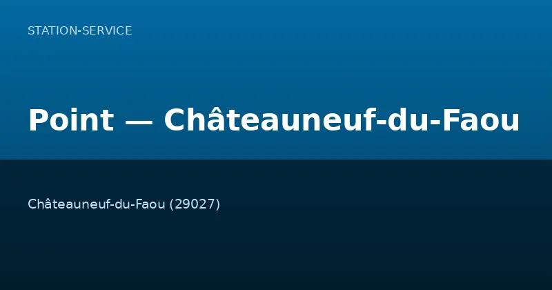 Point — Châteauneuf-du-Faou