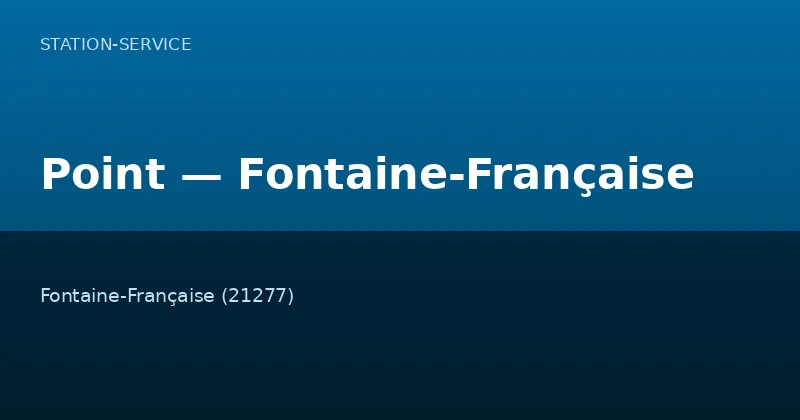 Point — Fontaine-Française