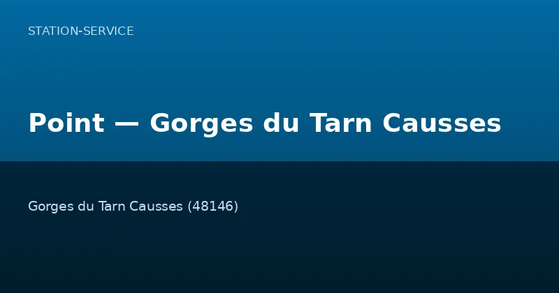 Point — Gorges du Tarn Causses