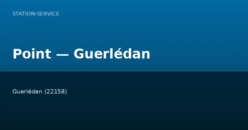 Point — Guerlédan