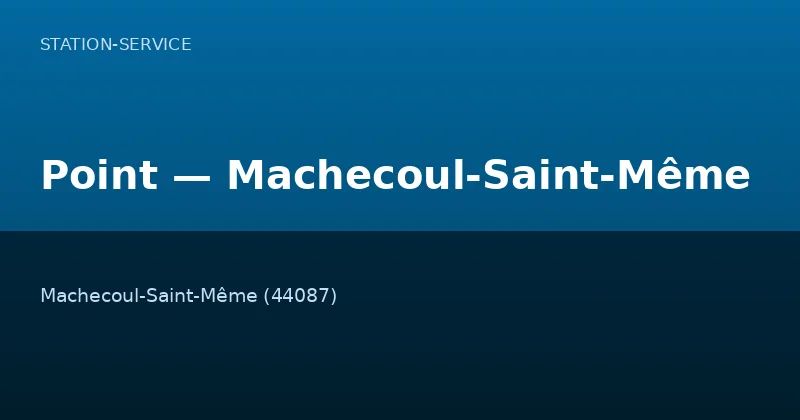 Point — Machecoul-Saint-Même