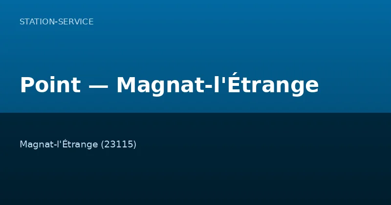 Point — Magnat-l'Étrange