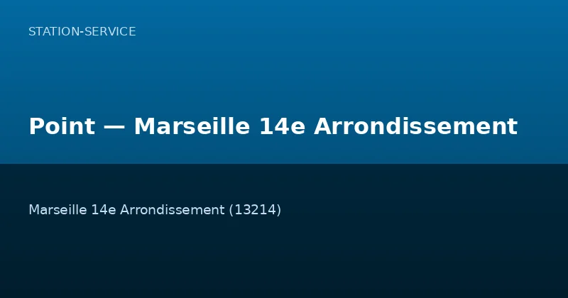 Point — Marseille 14e Arrondissement