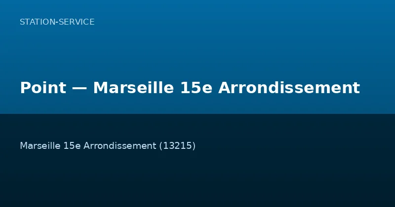 Point — Marseille 15e Arrondissement