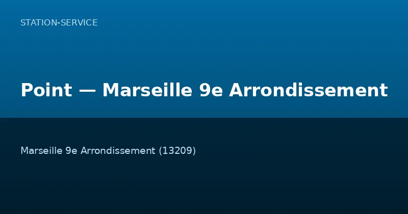 Point — Marseille 9e Arrondissement