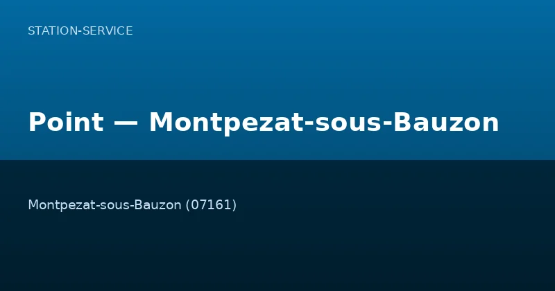 Point — Montpezat-sous-Bauzon