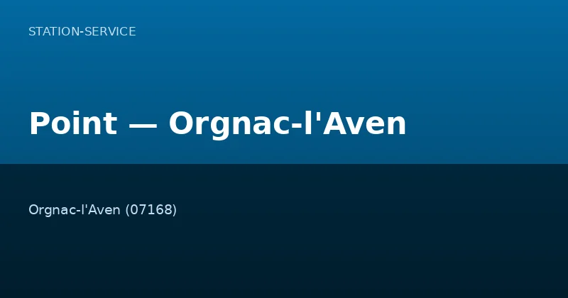 Point — Orgnac-l'Aven