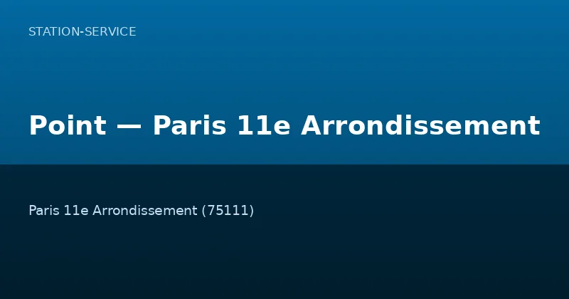 Point — Paris 11e Arrondissement