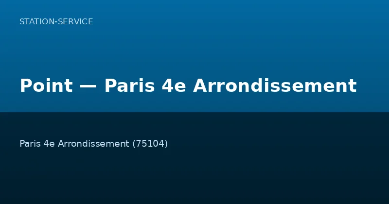 Point — Paris 4e Arrondissement