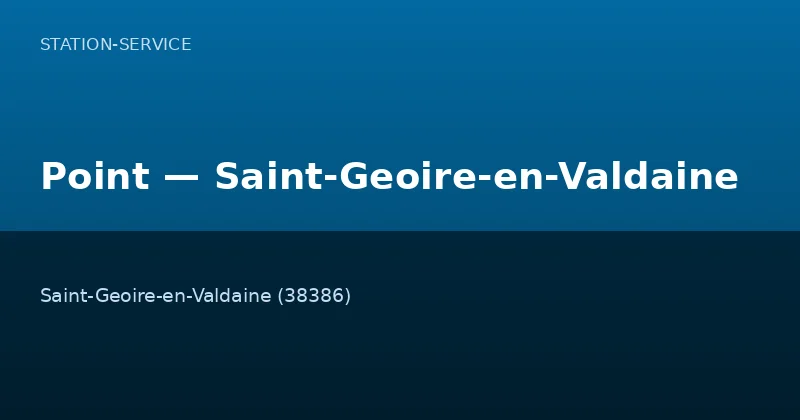 Point — Saint-Geoire-en-Valdaine