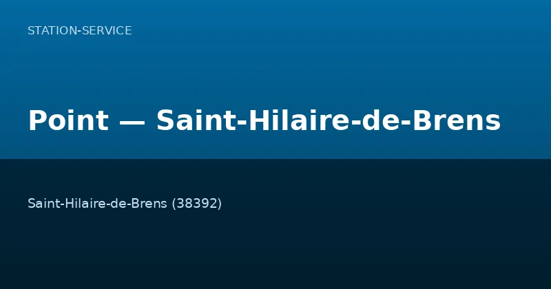 Point — Saint-Hilaire-de-Brens