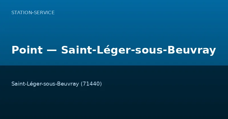 Point — Saint-Léger-sous-Beuvray