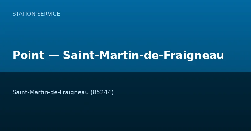 Point — Saint-Martin-de-Fraigneau