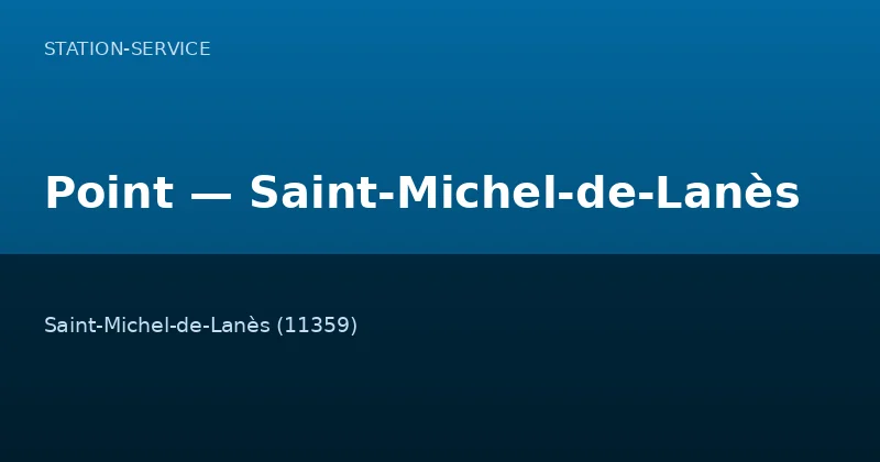 Point — Saint-Michel-de-Lanès