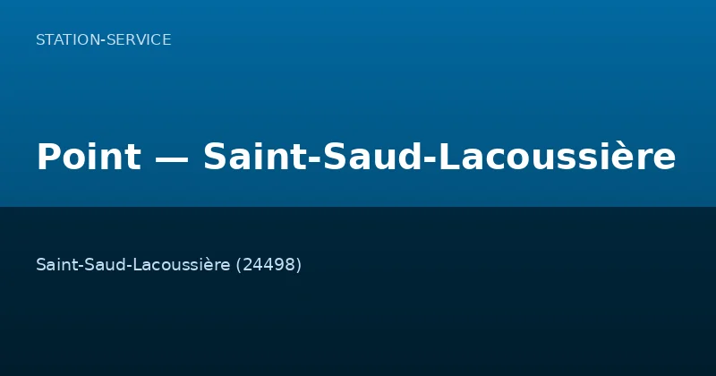 Point — Saint-Saud-Lacoussière
