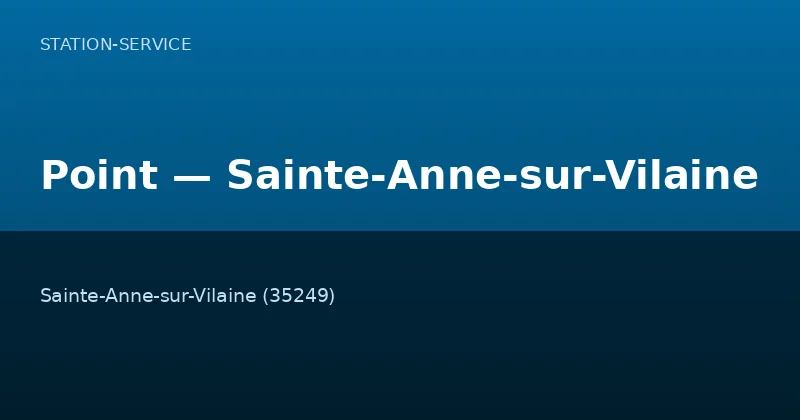 Point — Sainte-Anne-sur-Vilaine
