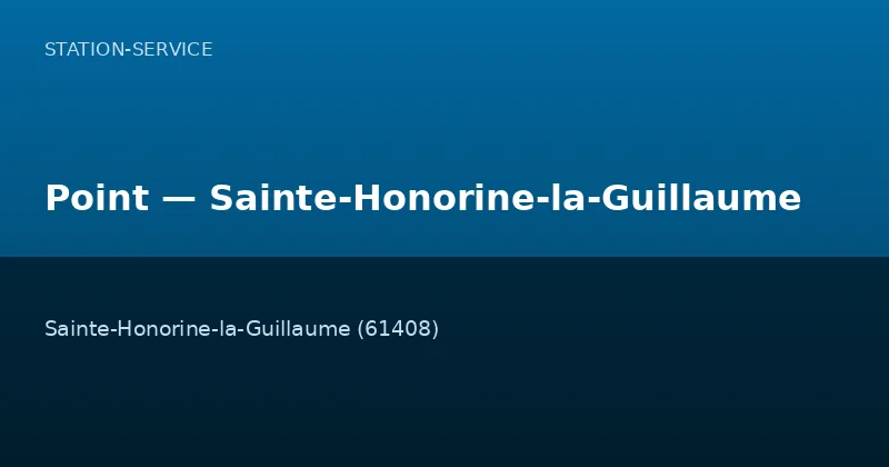 Point — Sainte-Honorine-la-Guillaume
