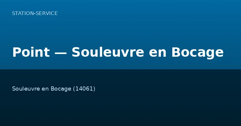 Point — Souleuvre en Bocage