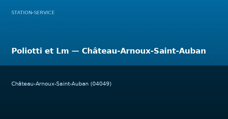 Poliotti et Lm — Château-Arnoux-Saint-Auban