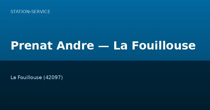 Prenat Andre — La Fouillouse