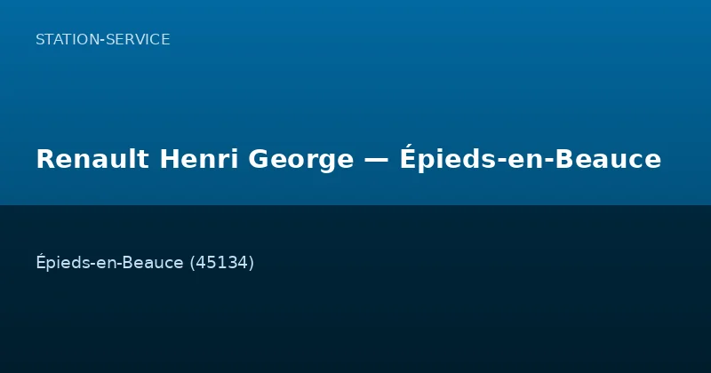 Renault Henri George — Épieds-en-Beauce