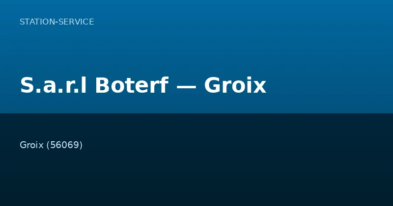 S.a.r.l Boterf — Groix