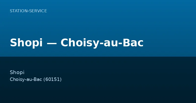 Shopi — Choisy-au-Bac