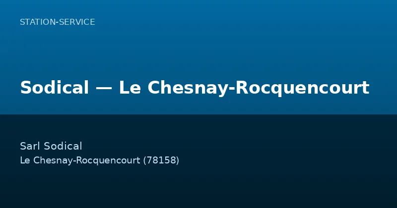 Sodical — Le Chesnay-Rocquencourt