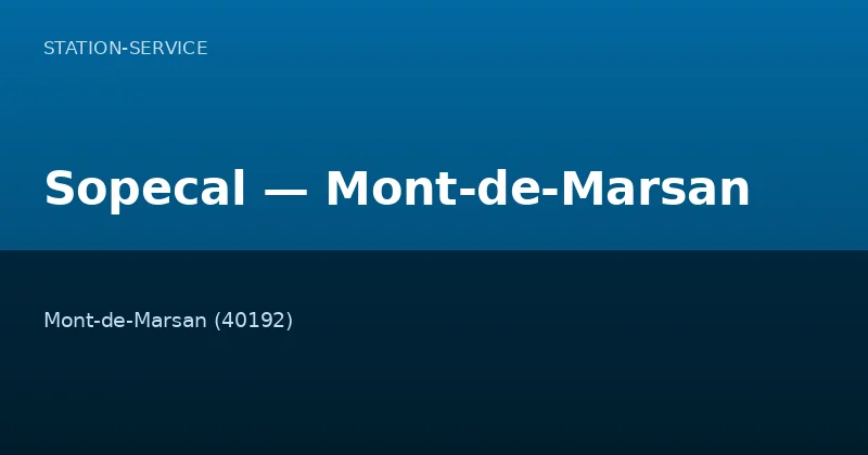 Sopecal — Mont-de-Marsan