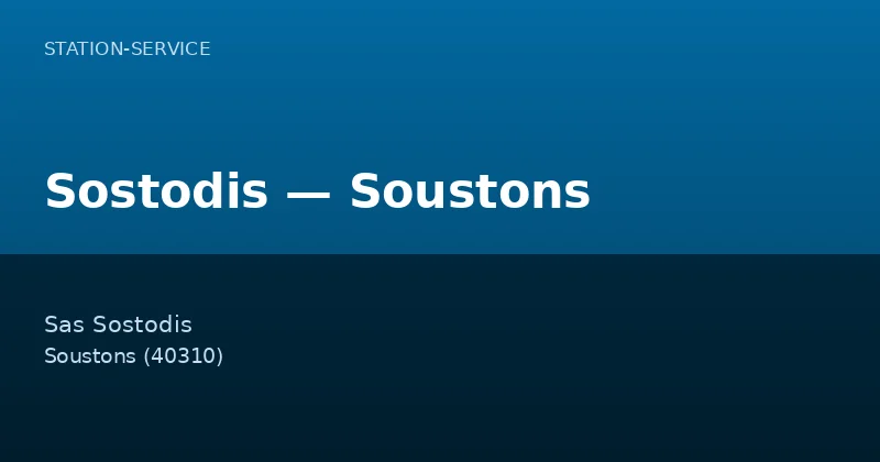 Sostodis — Soustons