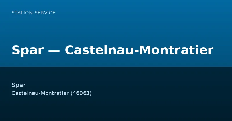 Spar — Castelnau-Montratier
