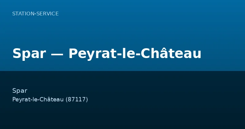 Spar — Peyrat-le-Château