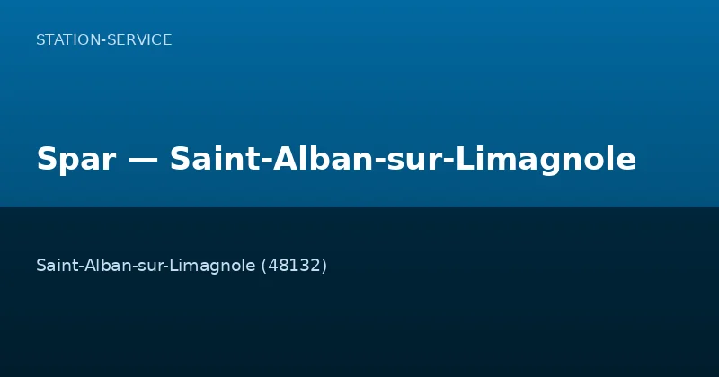 Spar — Saint-Alban-sur-Limagnole