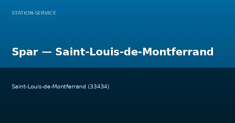 Spar — Saint-Louis-de-Montferrand